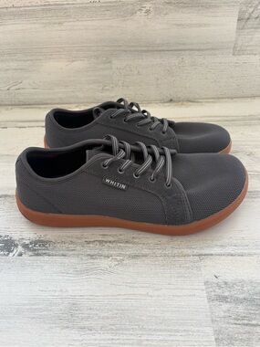 Whitin Women’s Size 43 EU 10 Wide US Lace Up Minimalist Barefoot Sneaker In Gray